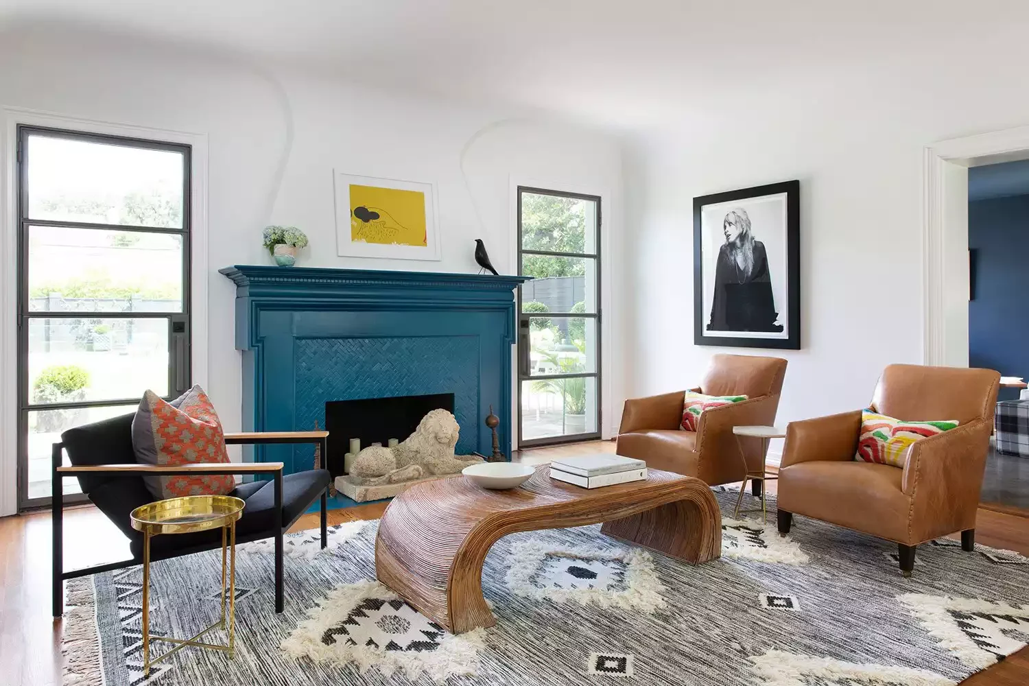 47 Beautiful Blue Room Inspirations to Transform Your Home 22 Paint the Fireplace Blue