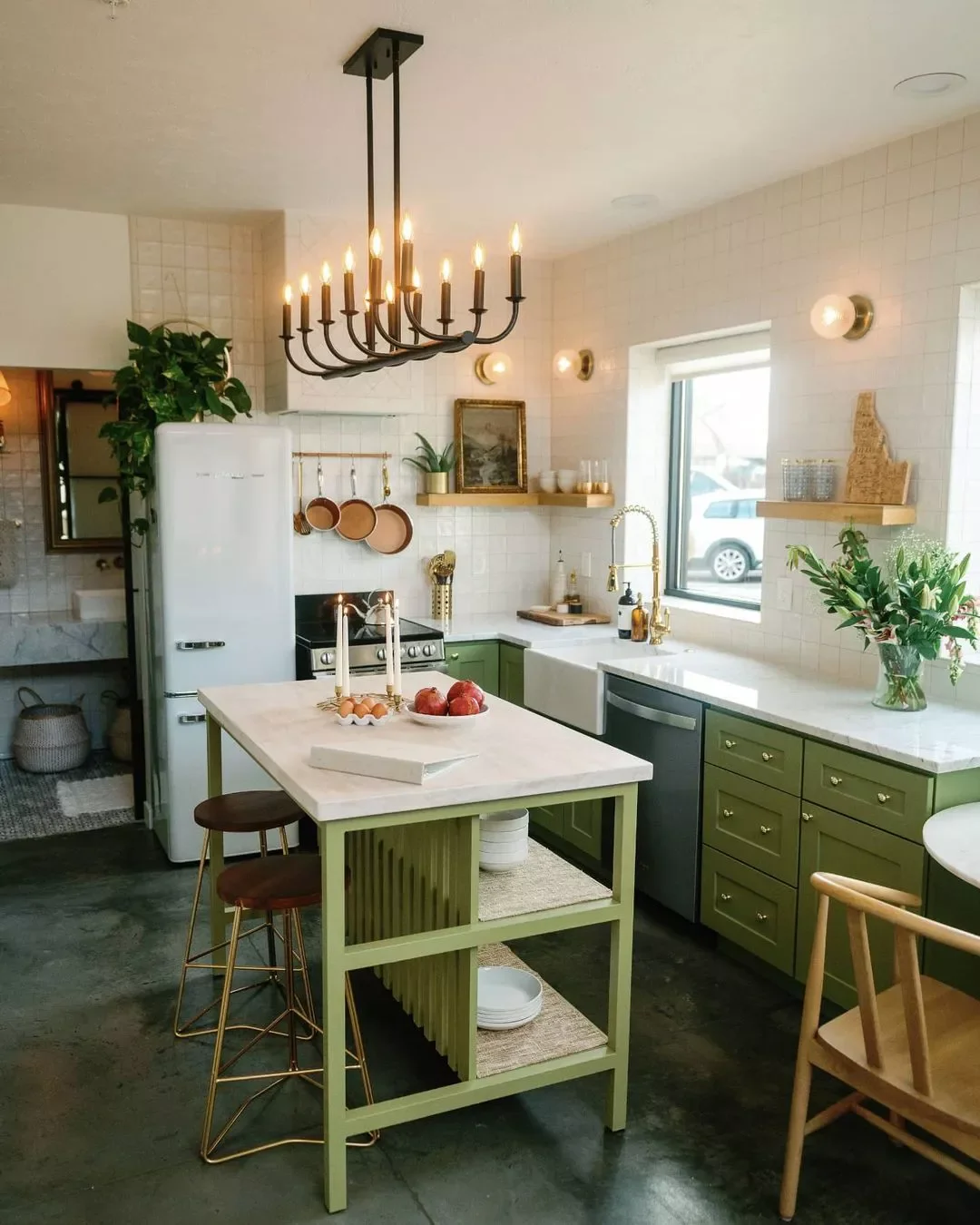 23 Stunning Sage Green Kitchen Ideas That Never Go Out of Style 20 Paint the Island Sage