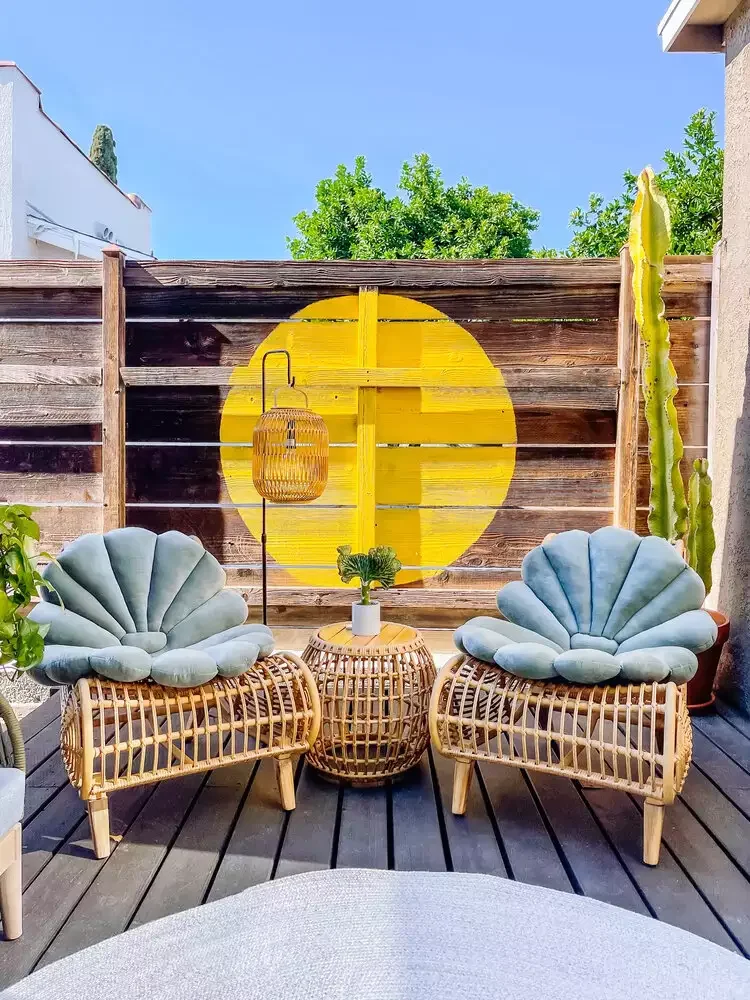50 Creative Ways to Add Privacy to Your Patio Space 44 Paint the Privacy Fence