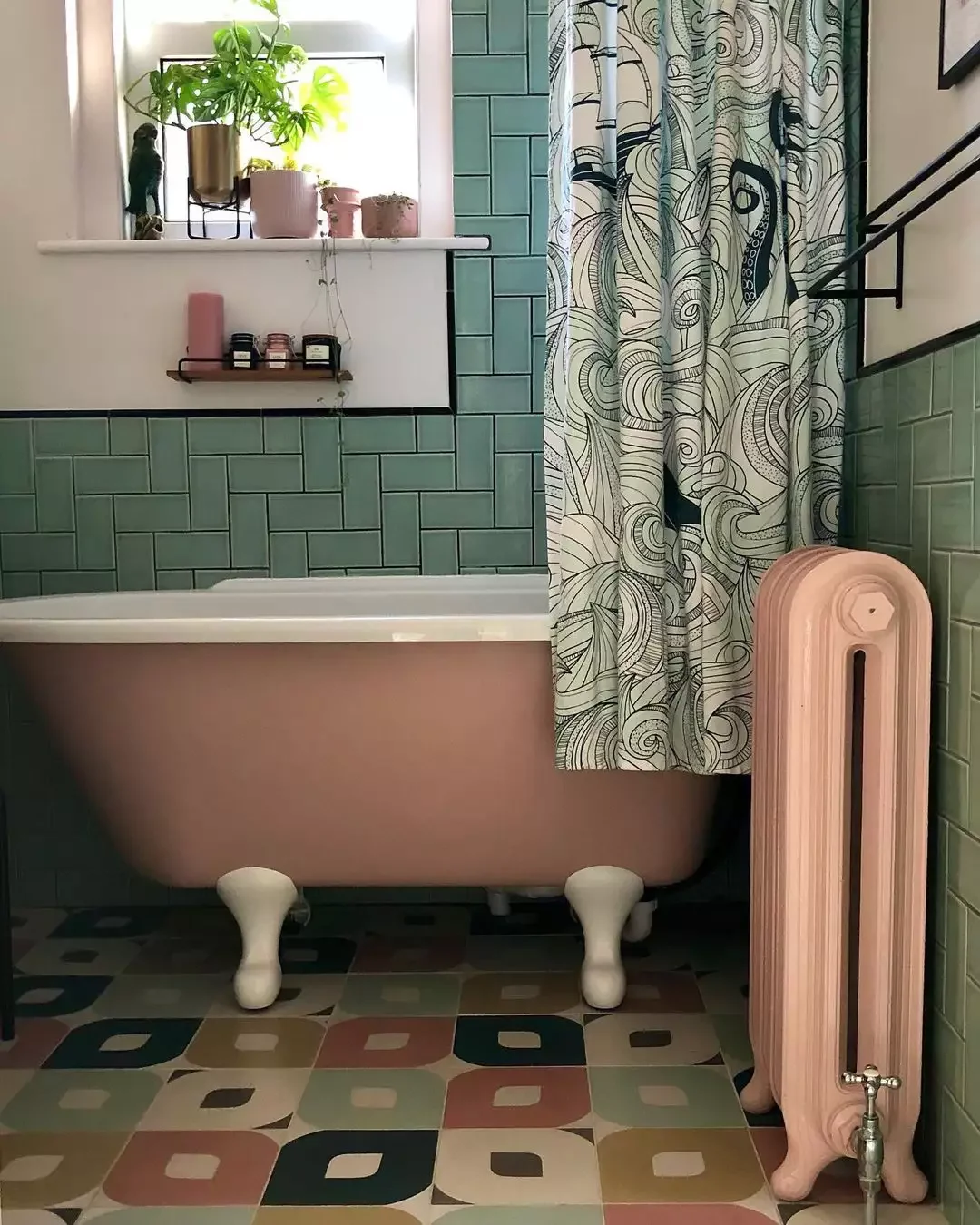 40 Stunning Pink Bathroom Ideas That Balance Playfulness with Elegance 34 Paint the Radiator