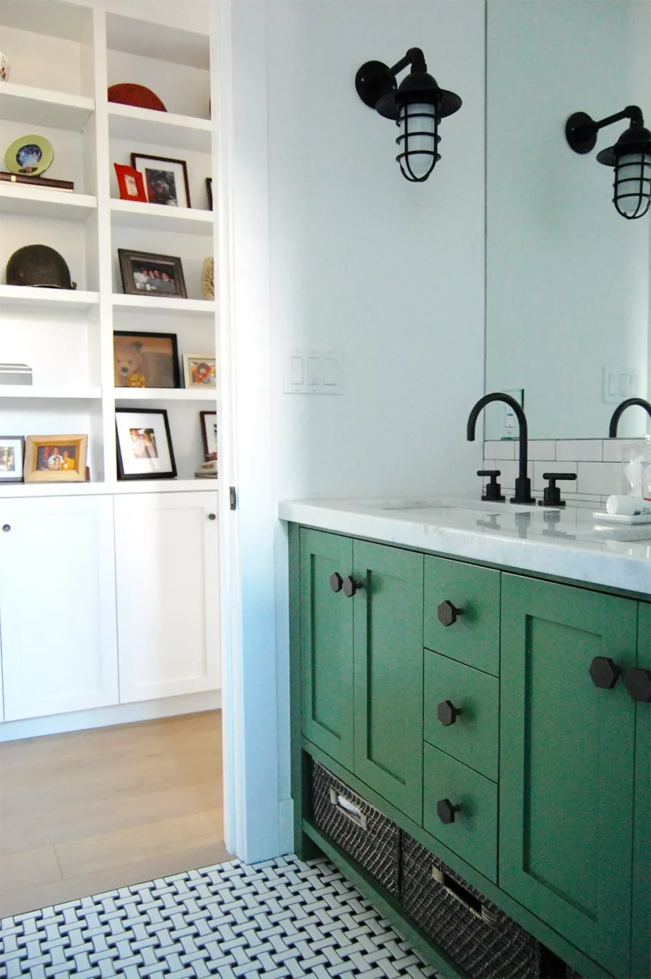 32 Stunning Modern Farmhouse Bathroom Ideas for Timeless Style 8 Paint the Vanity