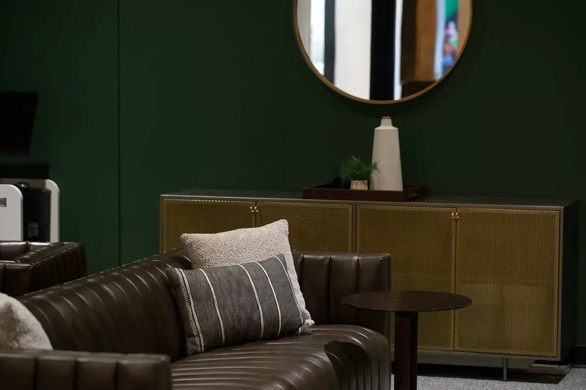 30 Stunning Dark Brown Sofa Living Room Ideas You'll Love 19 Paint the Walls Dark Green