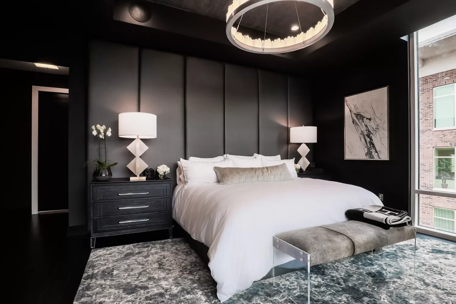32 Stunning Black and White Bedroom Ideas That Will Transform Your Space 6 Paint the Walls and Ceiling