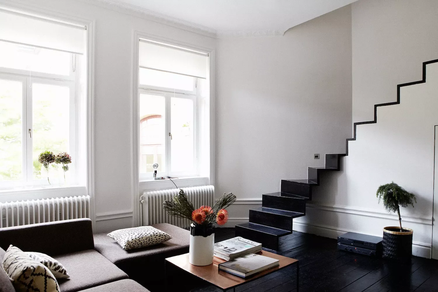 20 Bold Black Staircase Ideas That Will Transform Your Home 16 Painted Black Metal Stairs