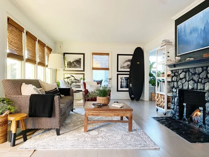 35 Bold Black Fireplace Designs That Transform Any Room Into a Stunning Showcase 31 Painted Black Stone