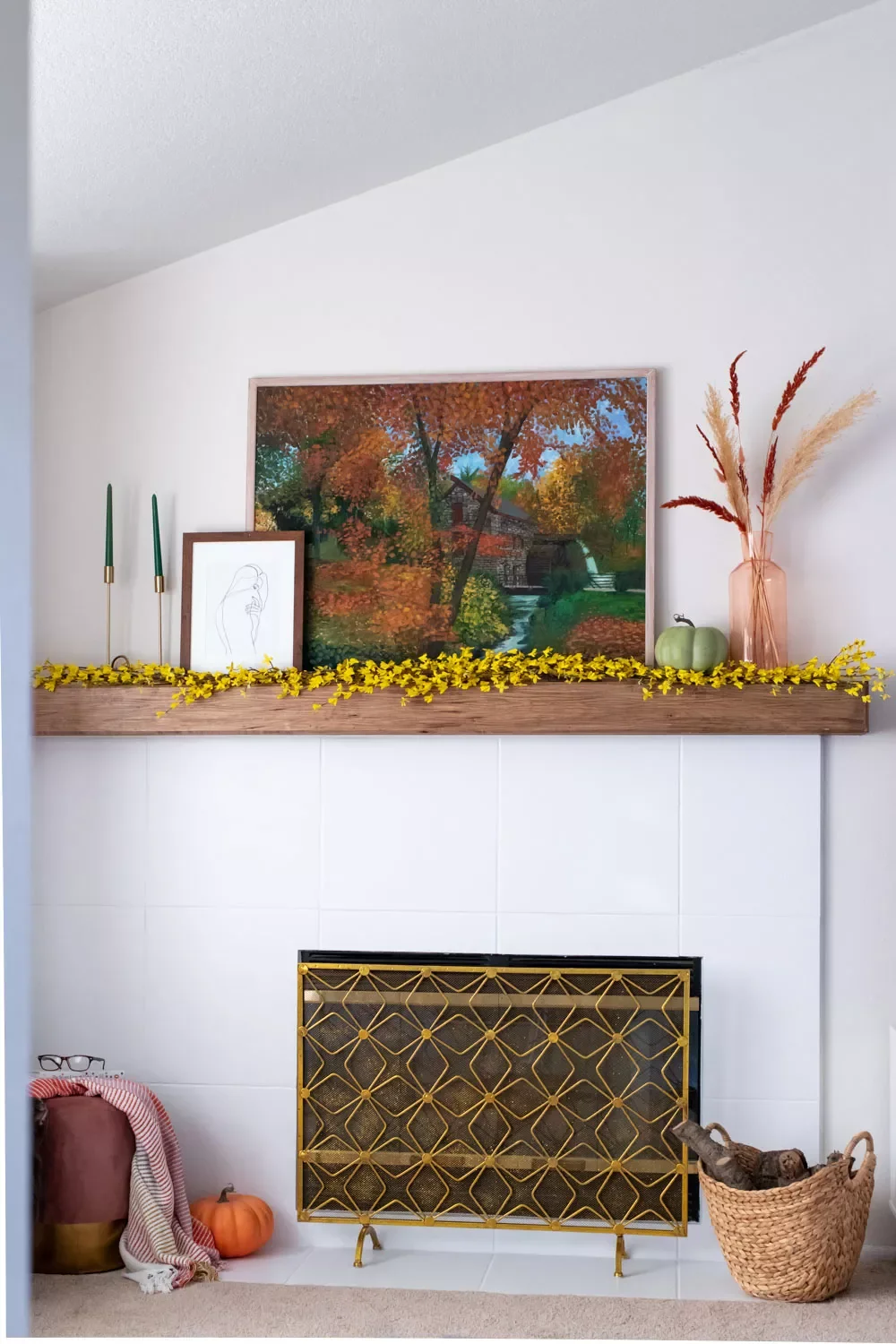 72 Budget-Friendly DIY Home Decor Ideas for Every Skill Level Painted Fireplace