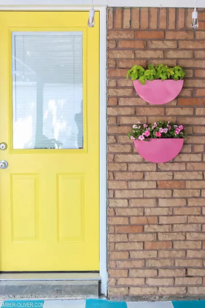 30 Creative DIY Wall Planter Projects to Transform Your Space Painted Metal Planters