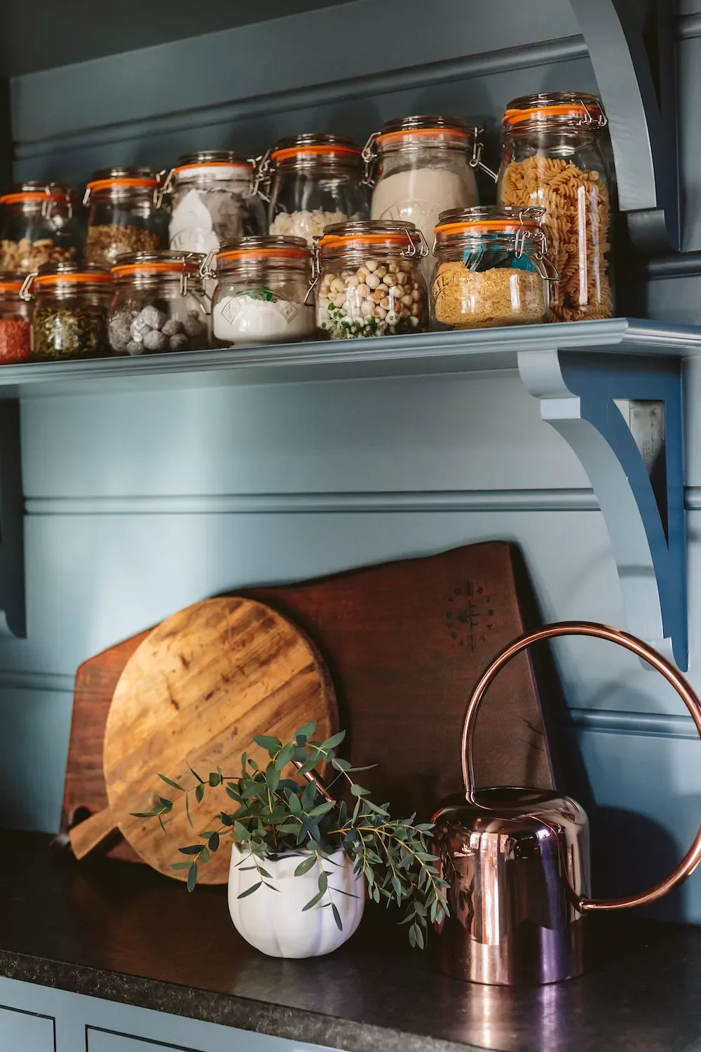 37 Smart Pantry Shelving Solutions to Transform Your Storage Space Painted Open Shelving