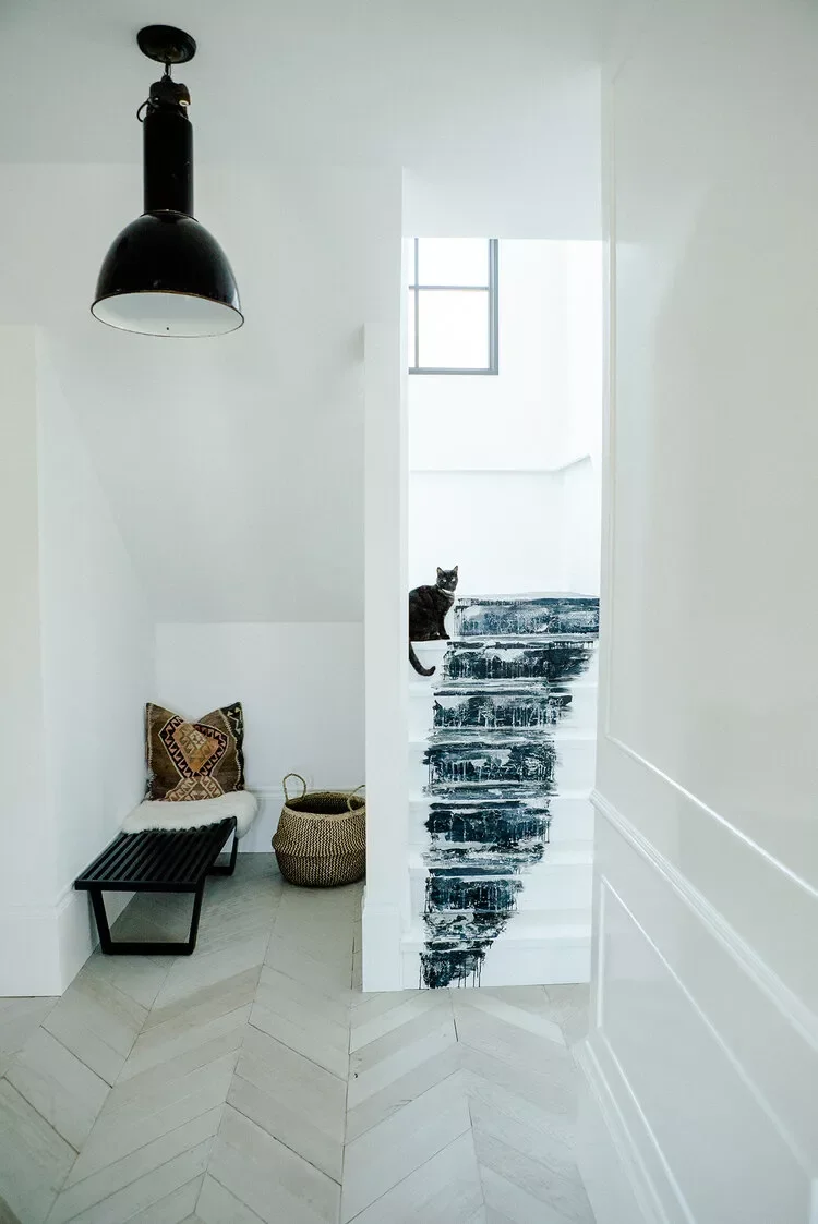 35 Stunning Stair Runner Ideas That Transform Your Home's Style and Comfort 18 Painted Stair Runner
