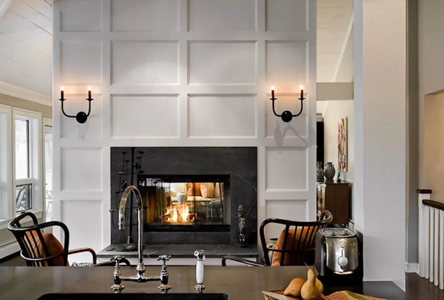 19 Stunning Fireplace Accent Wall Ideas That Will Transform Your Living Space 14 Painted Wood Paneling
