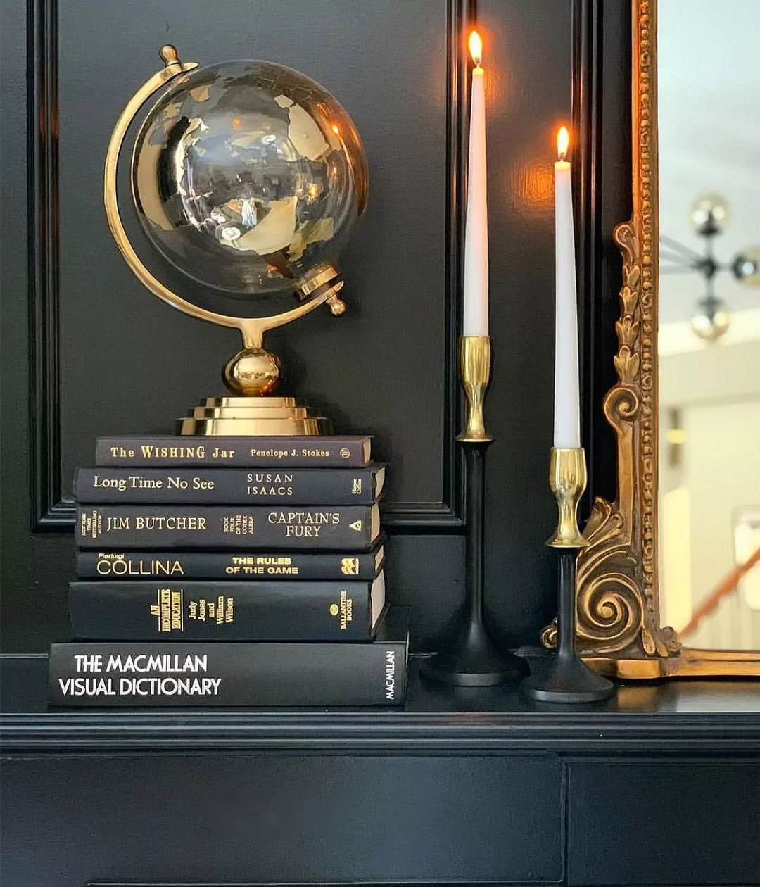 51 Creative Fireplace Mantel Decorating Ideas That Will Transform Your Living Space 43 Pair Black and Gold Items