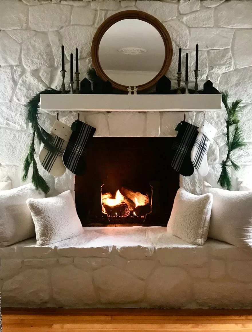 56 Magical Christmas Mantel Decorating Ideas to Transform Your Holiday Home 17 Pair Black and White