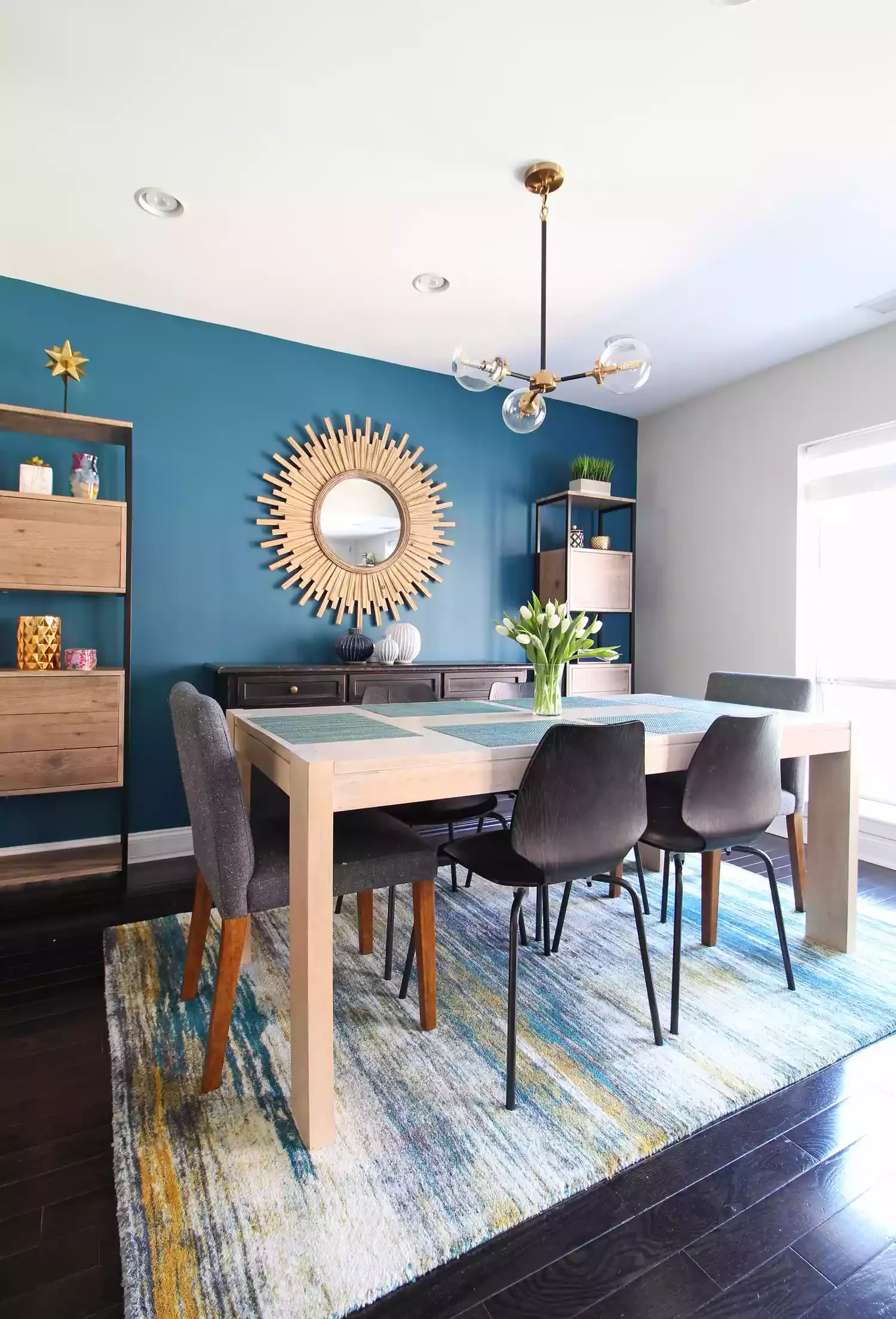 35 Beautiful Dining Room Rug Ideas That Will Transform Your Space 13 Pair Blue and Yellow