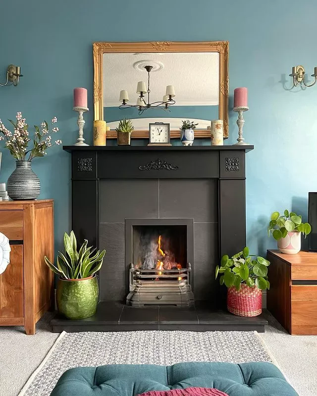 36 Stunning Painted Fireplace Ideas to Transform Your Living Space 22 Pair Colorful Walls With a Neutral Fireplace