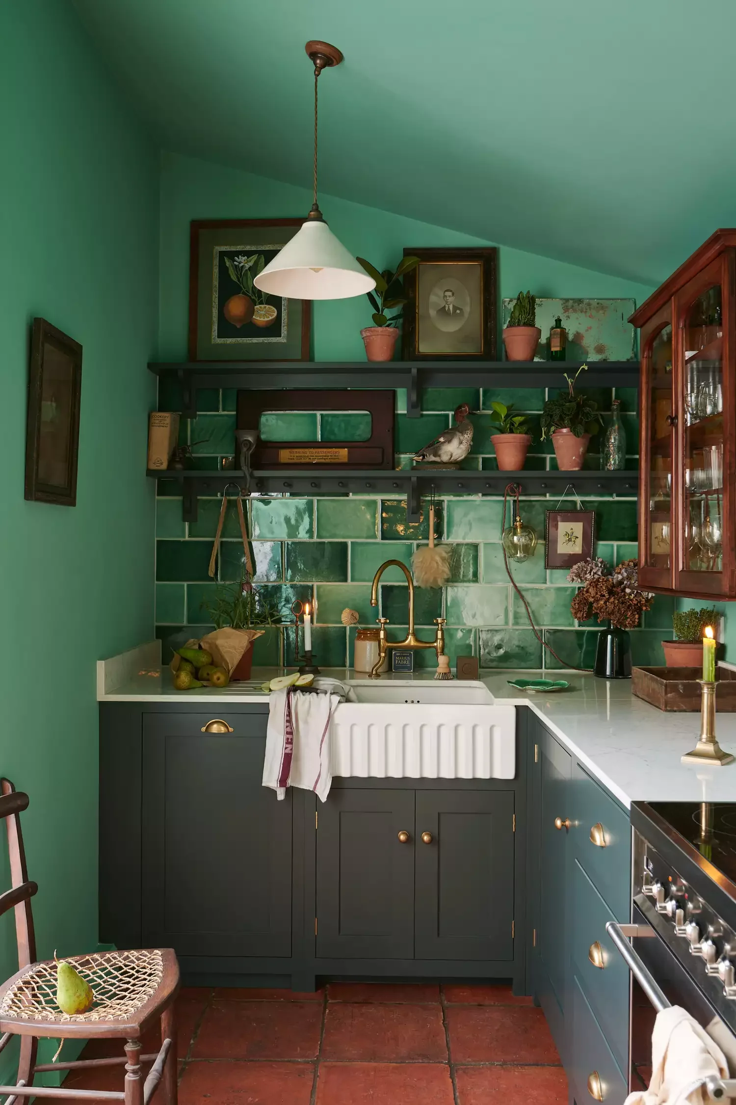 39 Green Kitchen Design Ideas That Never Go Out of Style Pair Green Tile and Paint