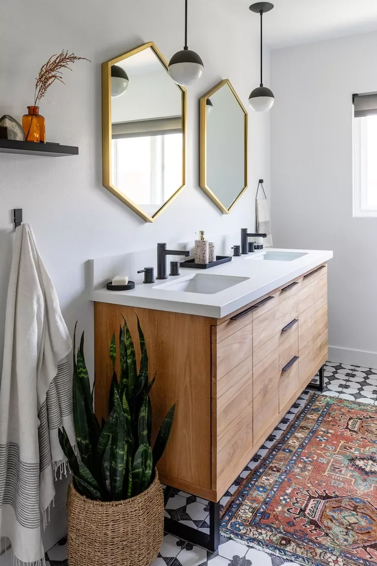 30 Bathroom Wall Decor Ideas That Refresh Your Space This Year Pair Matching Mirrors