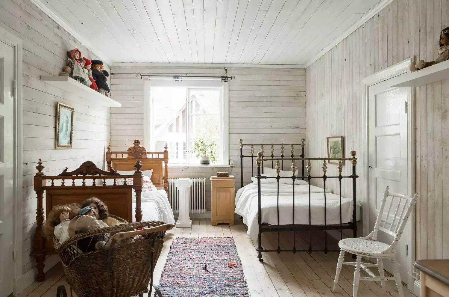 15 Creative Small Shared Bedroom Ideas to Maximize Every Square Inch 14 Pair Mismatched Bed Frames