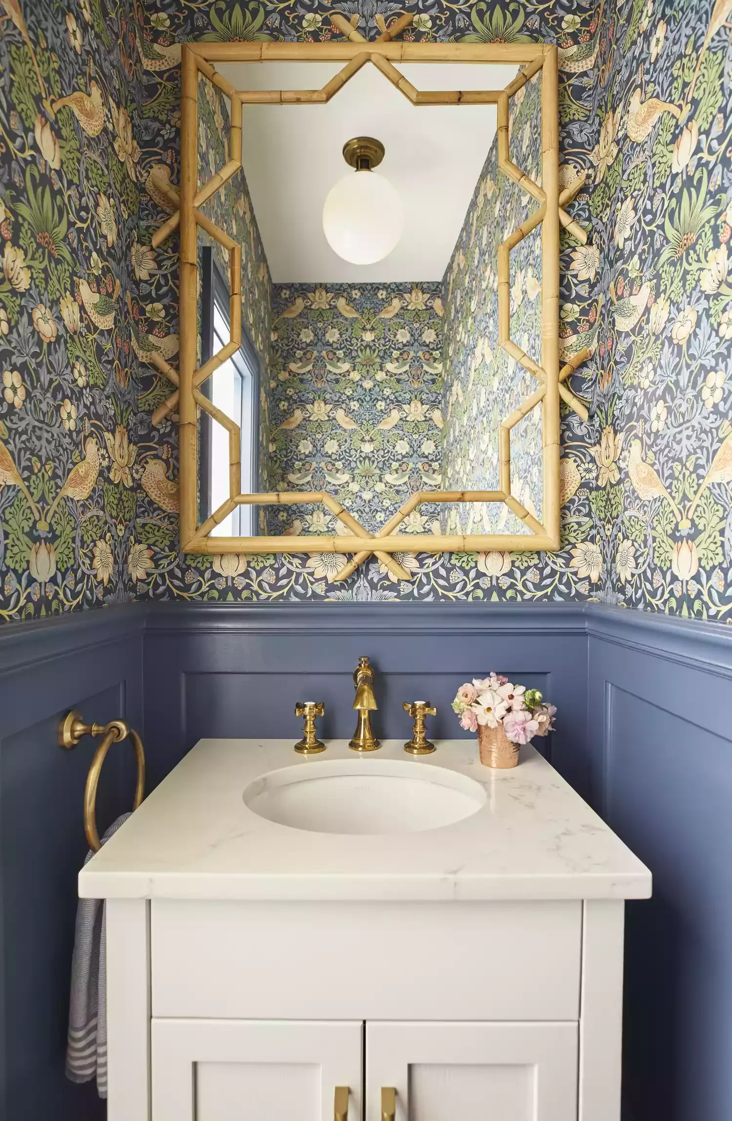 34 Creative Wall Paneling Ideas to Transform Every Room in Your Home 23 Pair Paneling and Wallpaper