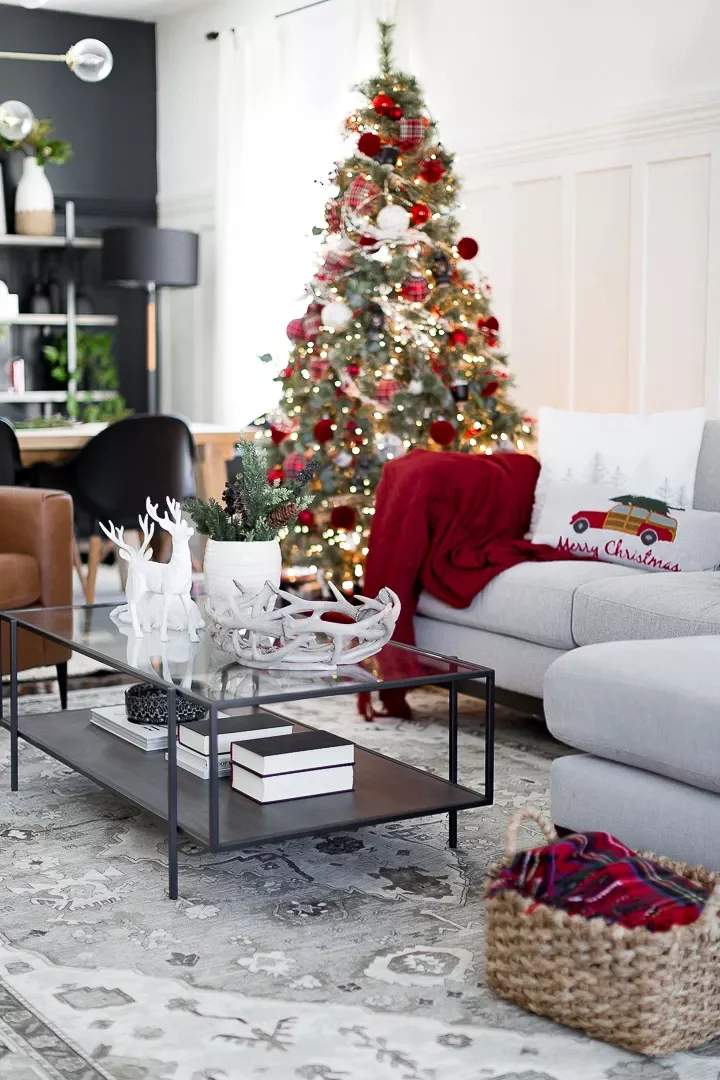 115 Stunning Christmas Decorating Ideas to Transform Your Home This Holiday Season Pair Red and White