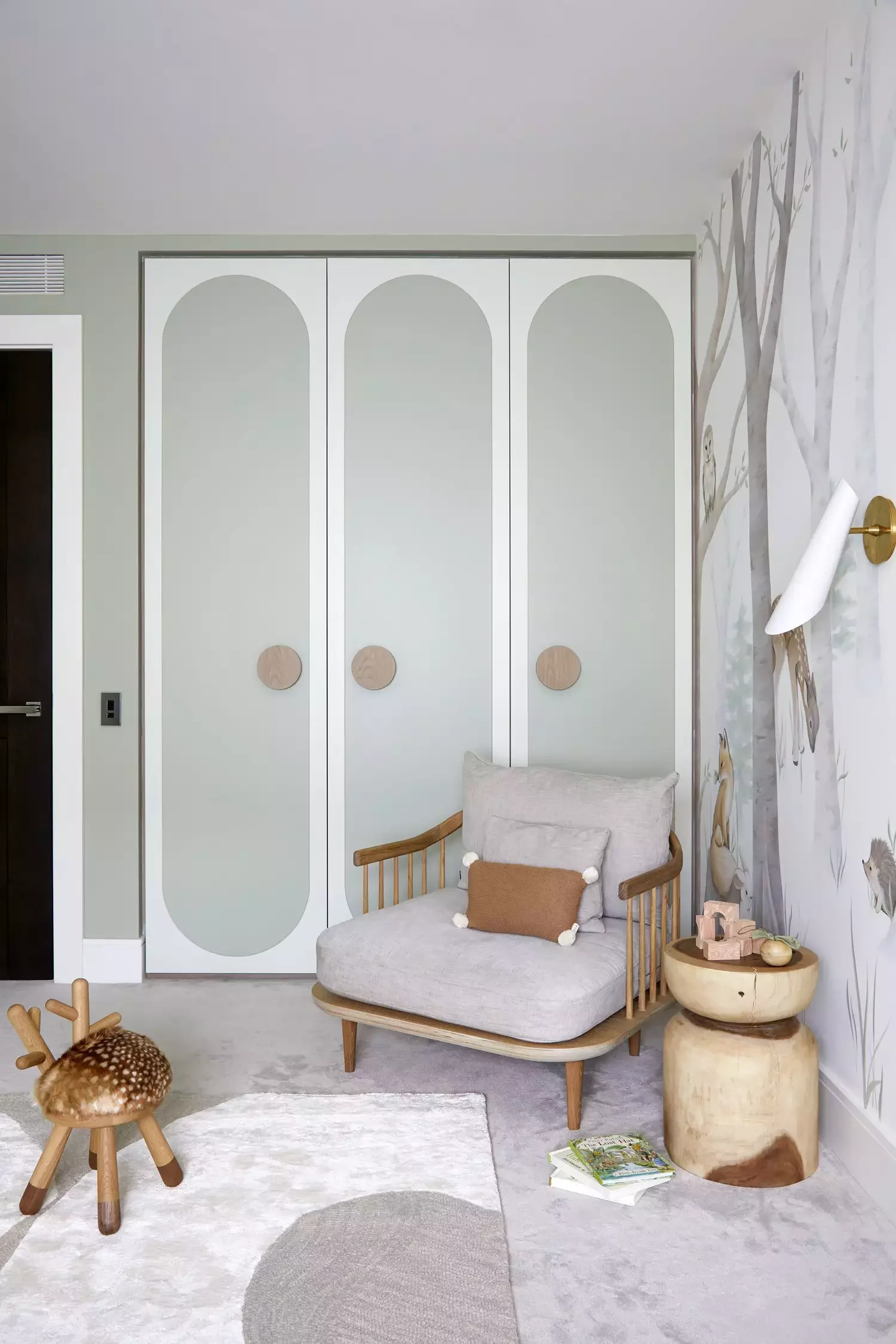 27 Beautiful Sage Green Nursery Ideas to Create Your Baby's Peaceful Haven 14 Pair Sage With Wood Tones