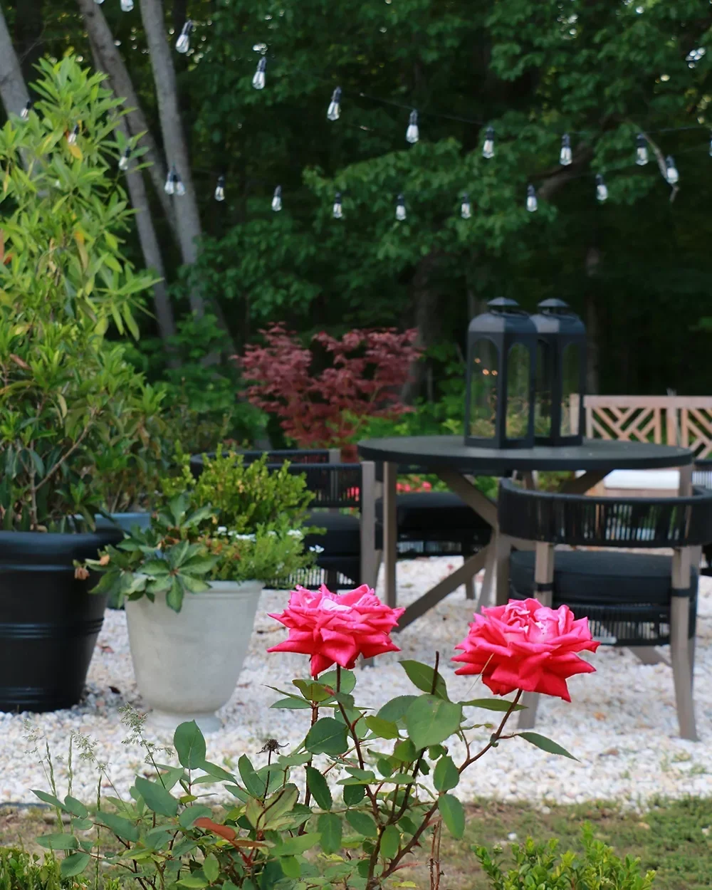 30 Beautiful Ways to Transform Your Patio with String Lights 30 Pair String Lights With Lanterns