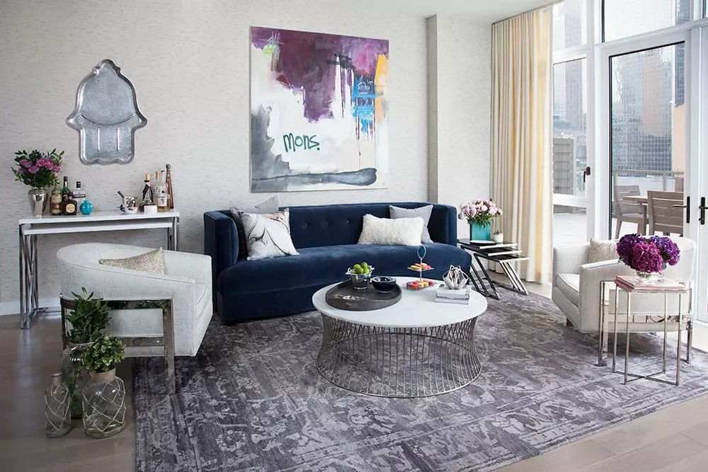 30 Stunning Blue Sofa Living Room Ideas That Will Transform Your Space 30 Pair With Chrome Accents