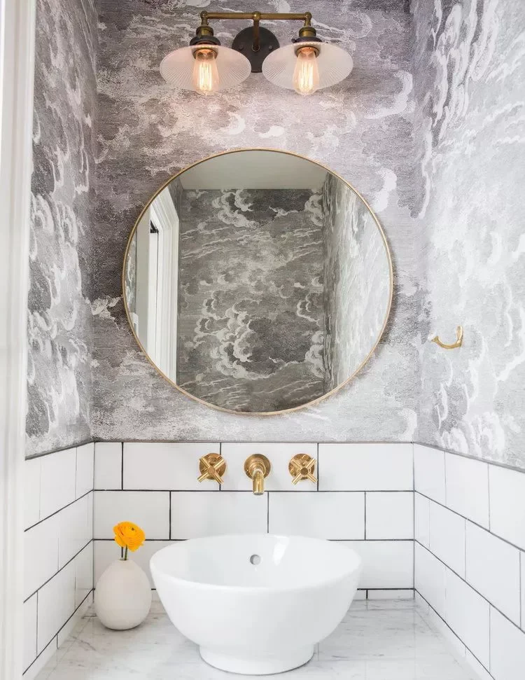 47 Stunning Subway Tile Ideas That'll Transform Your Space From Timeless to Trendy 36 Pair With Dramatic Wallpaper