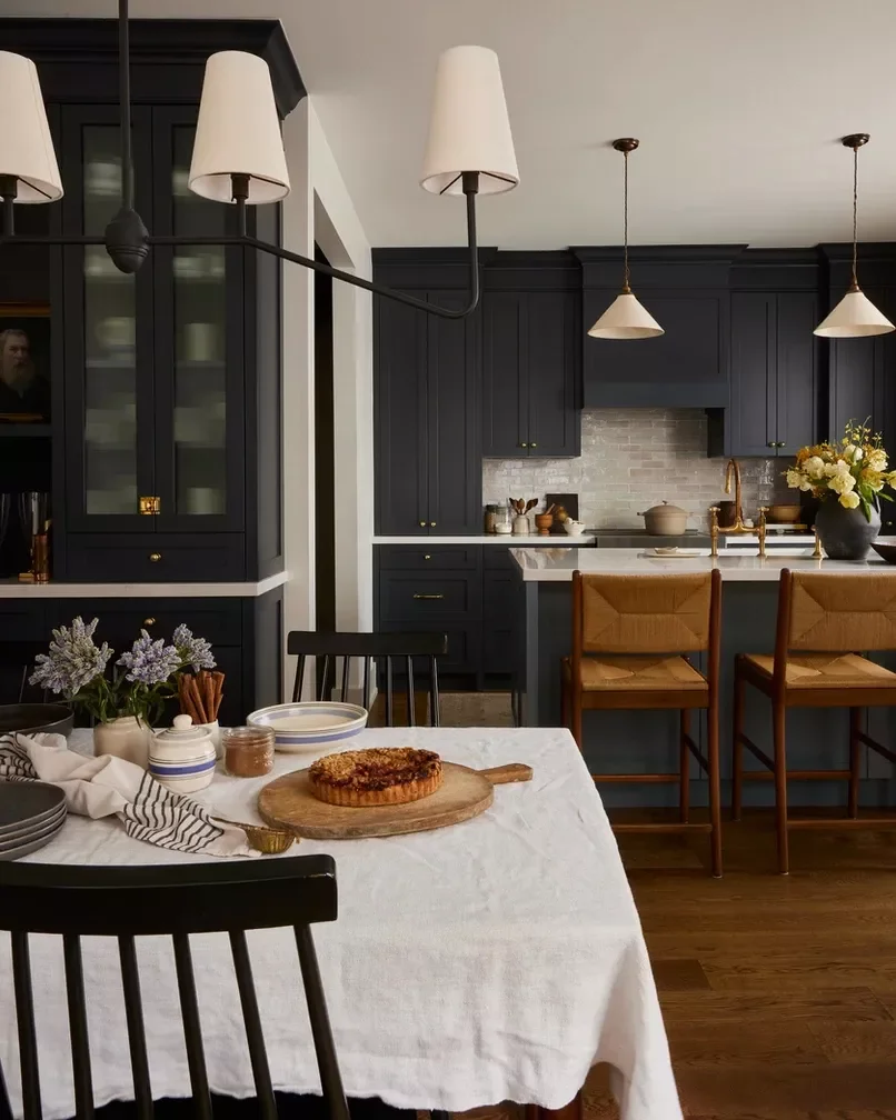 26 Stunning Navy Kitchen Cabinet Ideas That Will Transform Your Space 5 Pair With Off-White