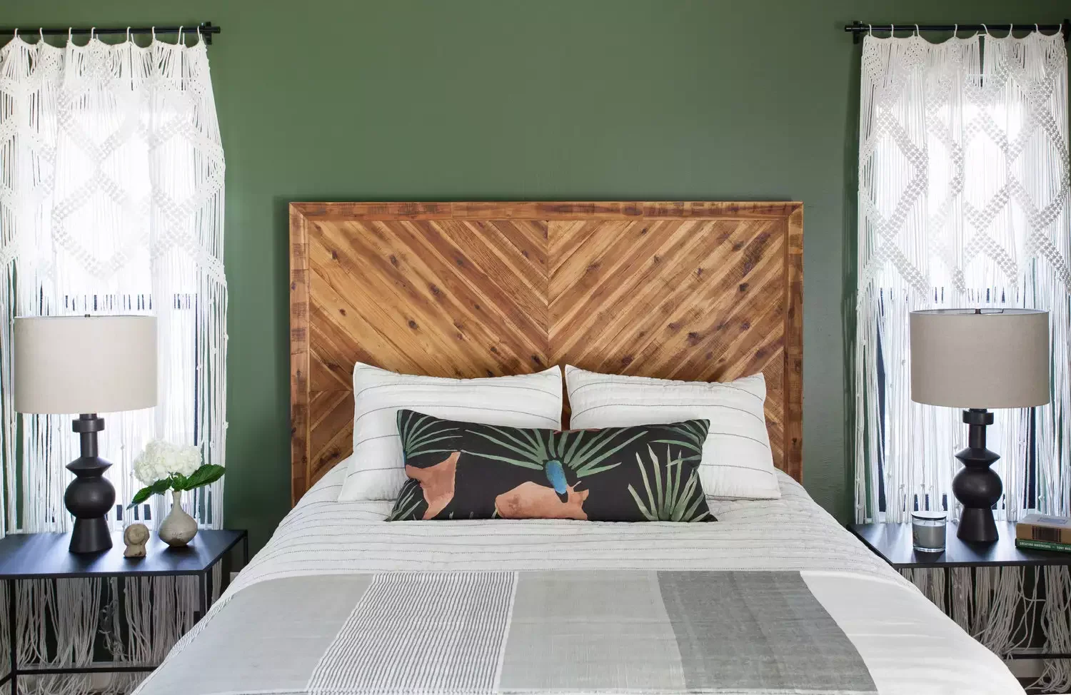 33 Stunning Dark Green Bedroom Ideas That Will Transform Your Space 33 Pair With Warm Wood Tones