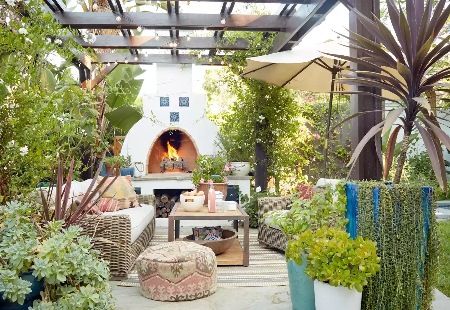 50 Stunning Patio Cover Ideas to Transform Your Outdoor Space Pair a Pergola and Umbrella