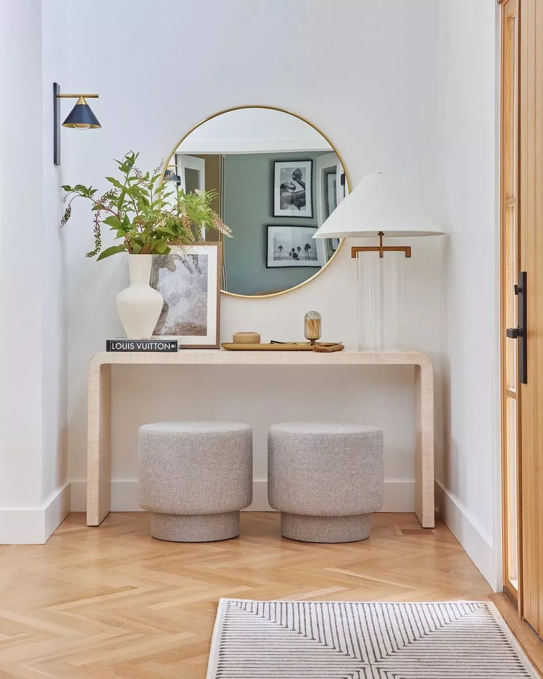 40 Stunning Entryway Lighting Ideas That Will Transform Your Home's First Impression Pair a Single Wall Sconce With a Table Lamp