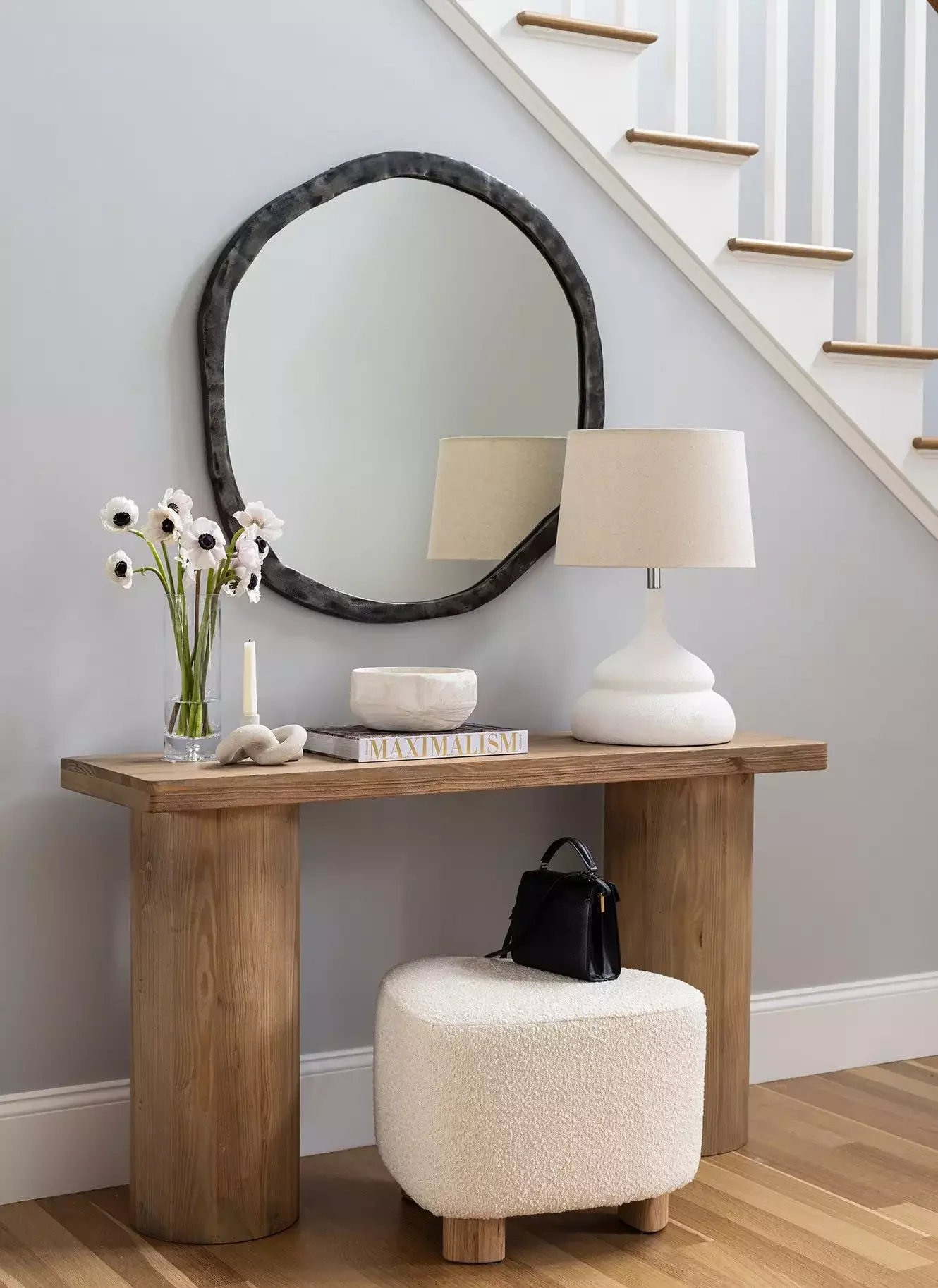 40 Stunning Entryway Lighting Ideas That Will Transform Your Home's First Impression Pair a Table Lamp and Mirror