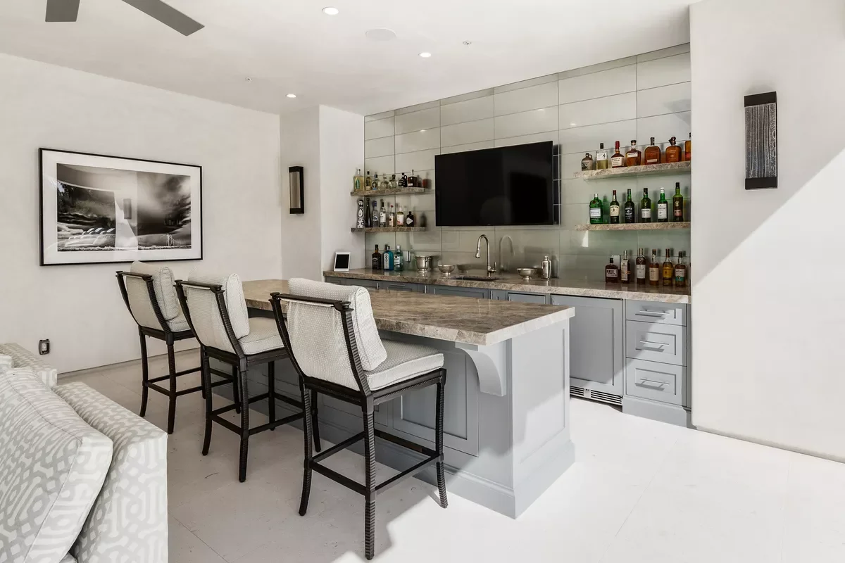 41 Stylish Bar Shelf Ideas That Will Transform Your Home Bar 29 Pale Stone Bar Shelf