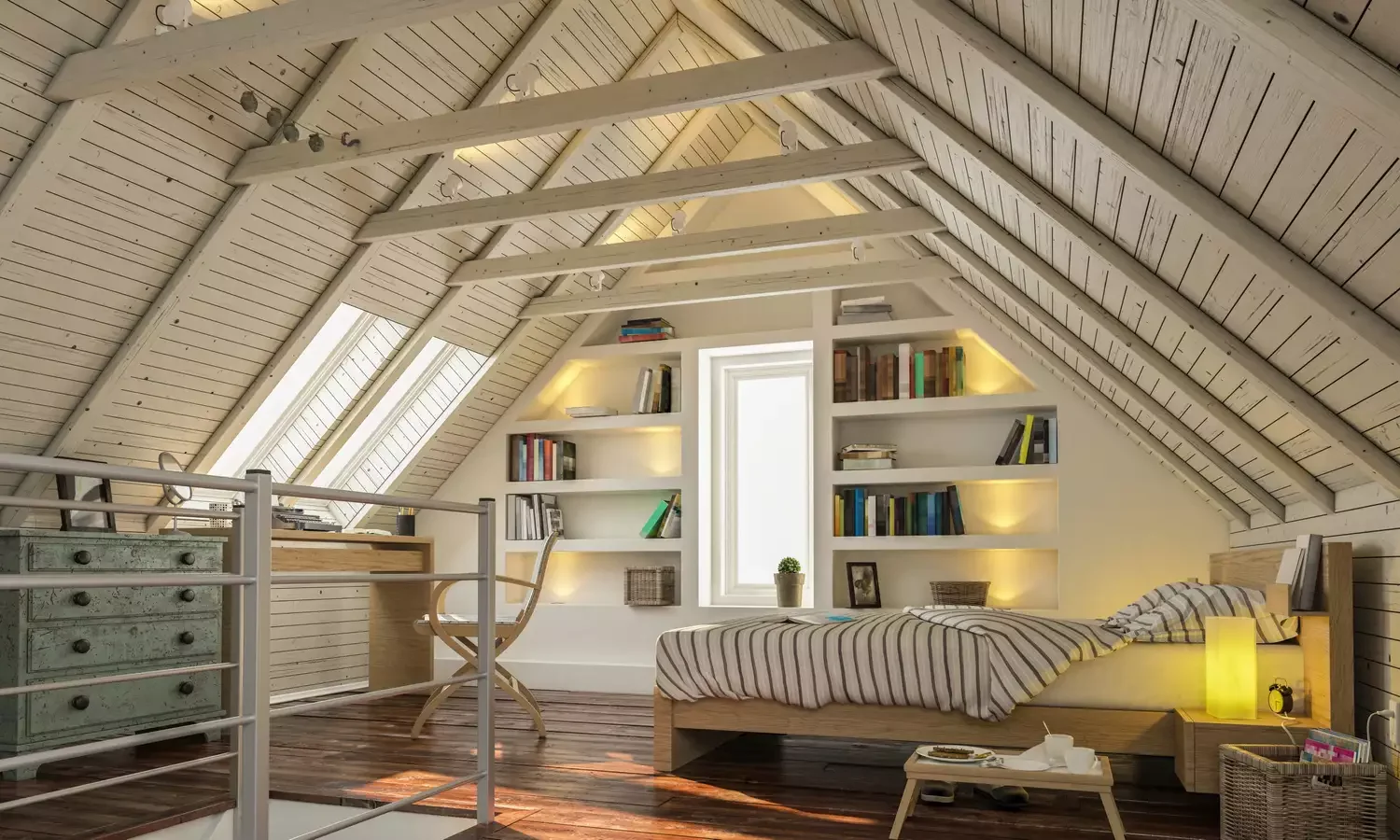 20 Breathtaking Attic Transformations That'll Inspire Your Next Project 11 Paneled Attic