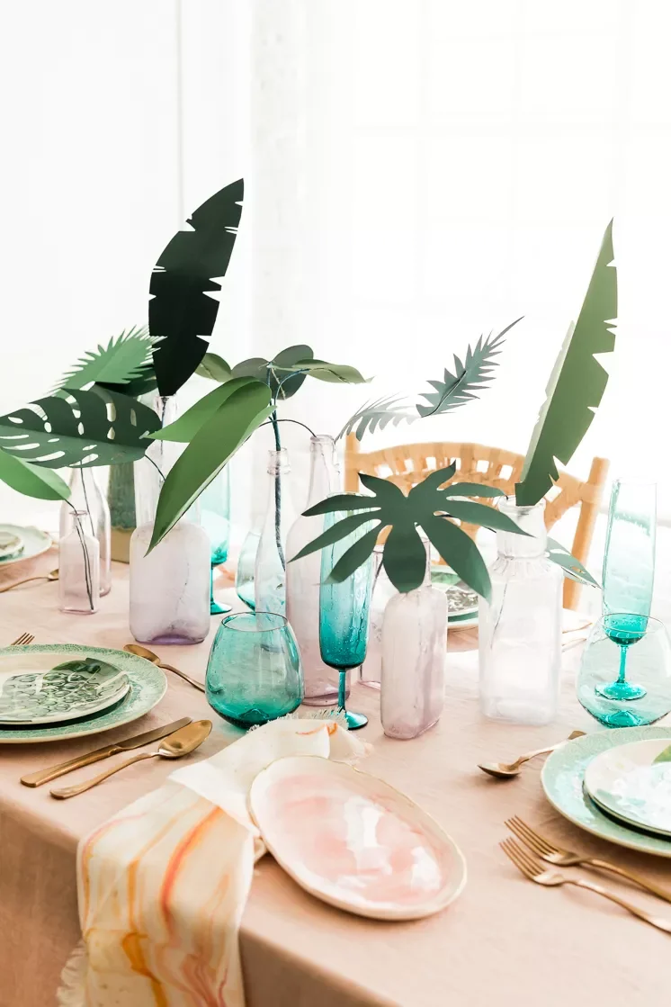 34 Stunning Tablescape Ideas to Transform Your Dining Experience All Year Long Paper Plant Tablescape