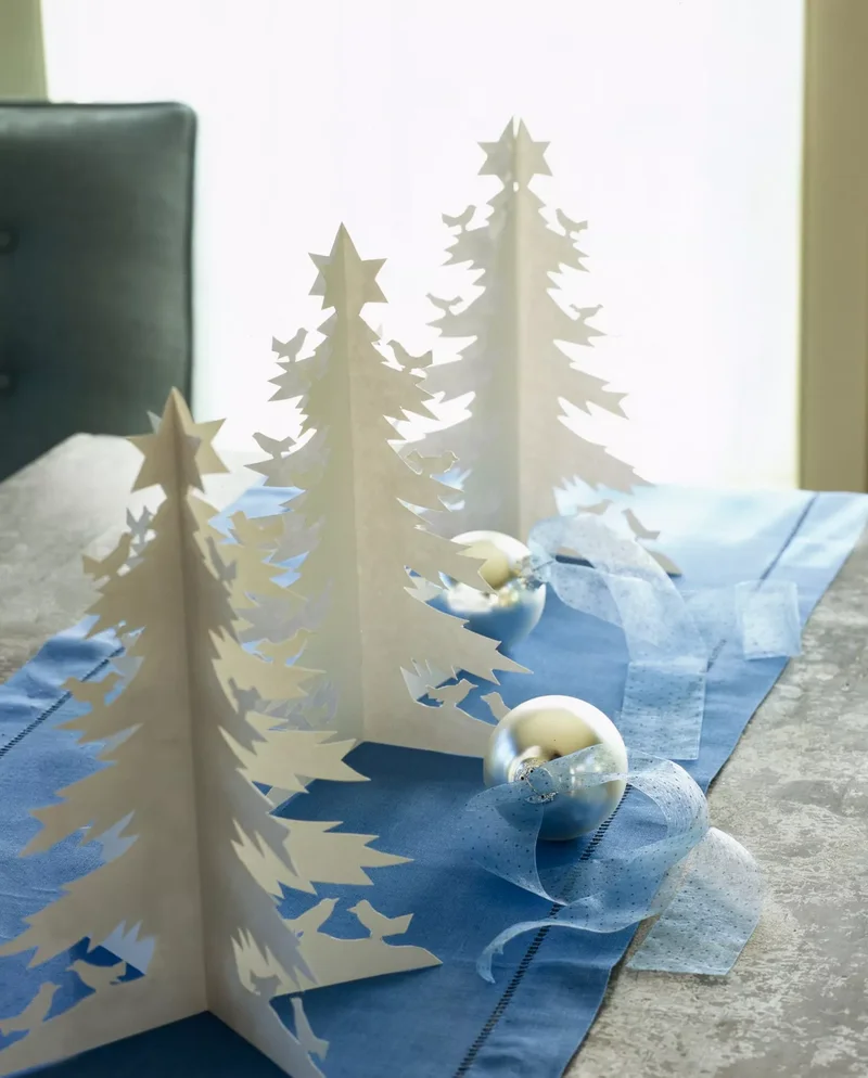 Paper Trees Christmas Centerpiece