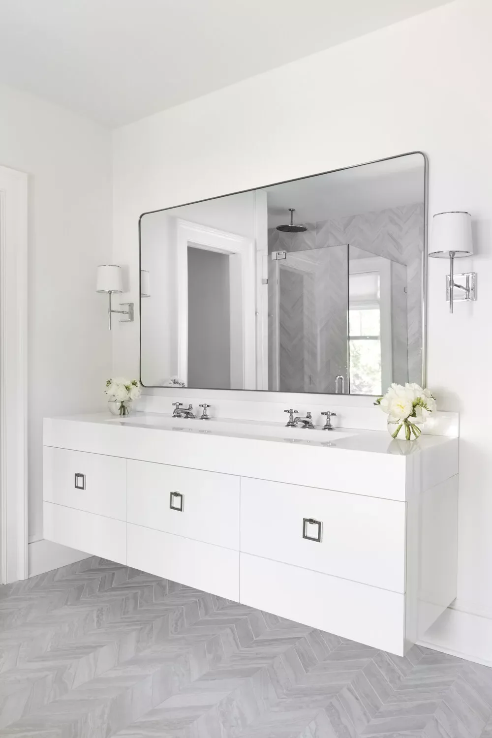 25 Stunning Double Vanity Ideas That Will Transform Your Bathroom 3 Pare Down a Bit