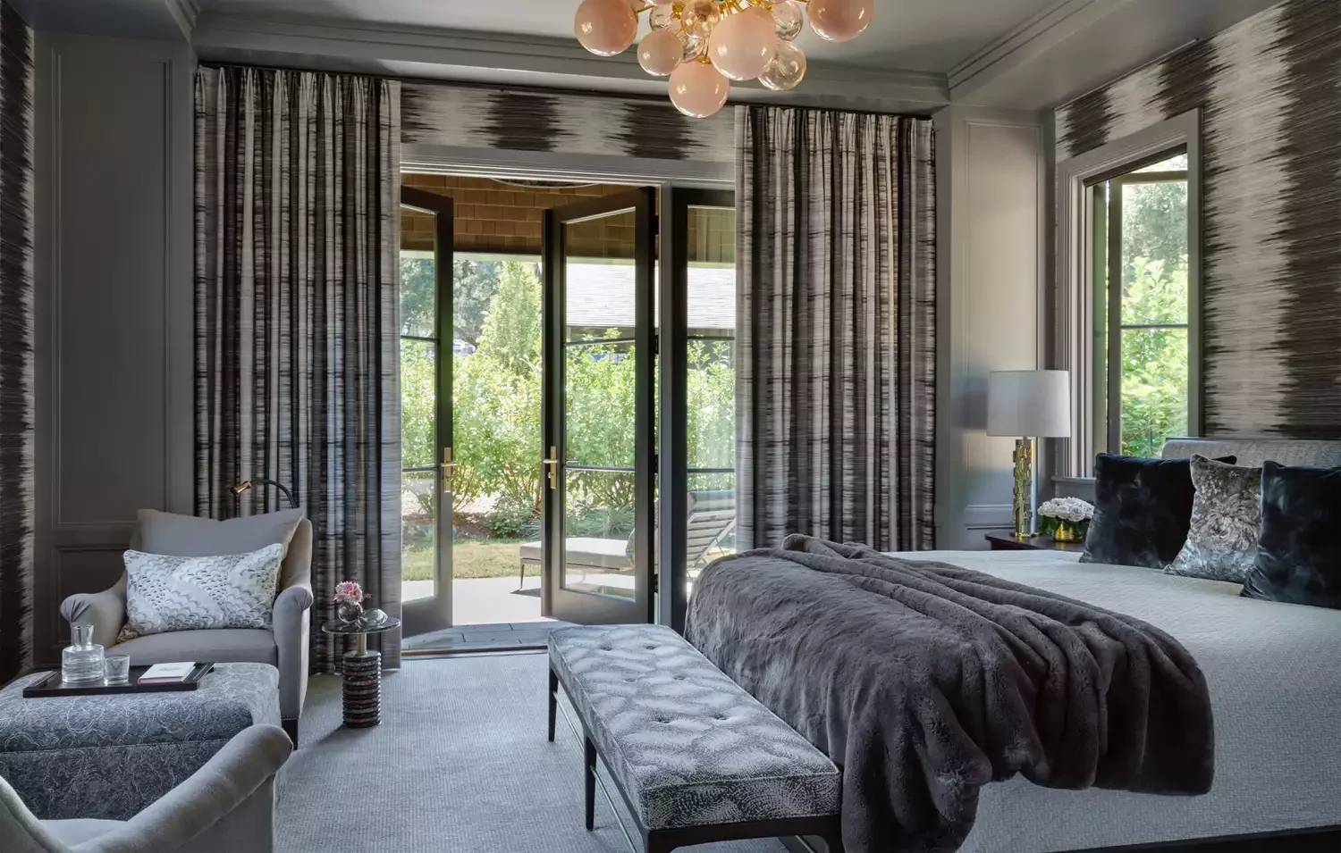 32 Stunning Gray Bedroom Ideas That Will Transform Your Space 22 Pattern Filled Gray Bedroom