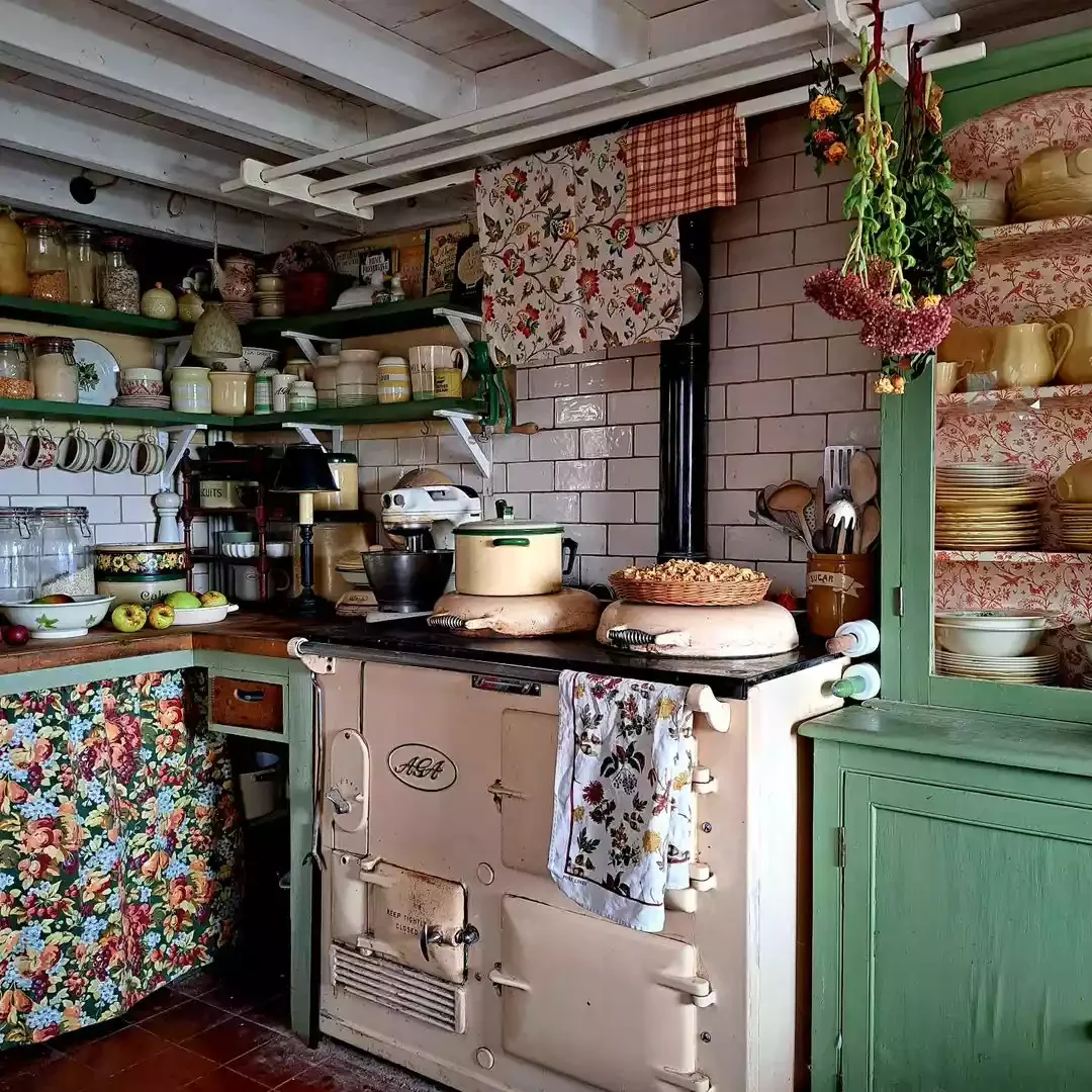32 Charming Country Kitchen Ideas That'll Make You Never Want to Leave Your Cooking Space 25 Pattern Mixing