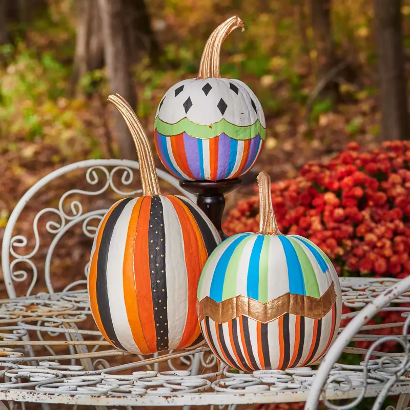 90 Creative Pumpkin Decorating Ideas to Try This Season 1 Patterned Pumpkins