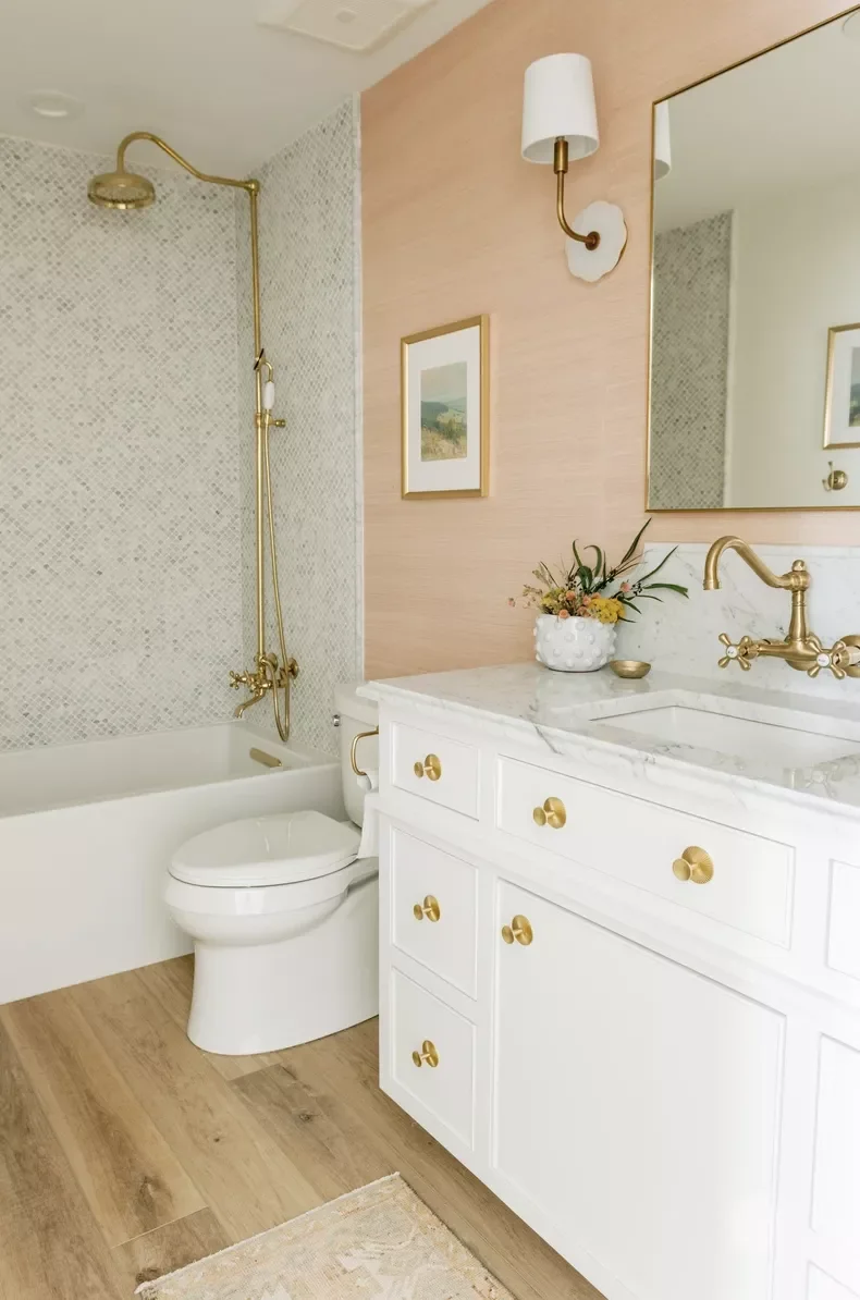42 Bold Bathroom Color Ideas That Transform Small Spaces Into Stunning Retreats 31 Peach