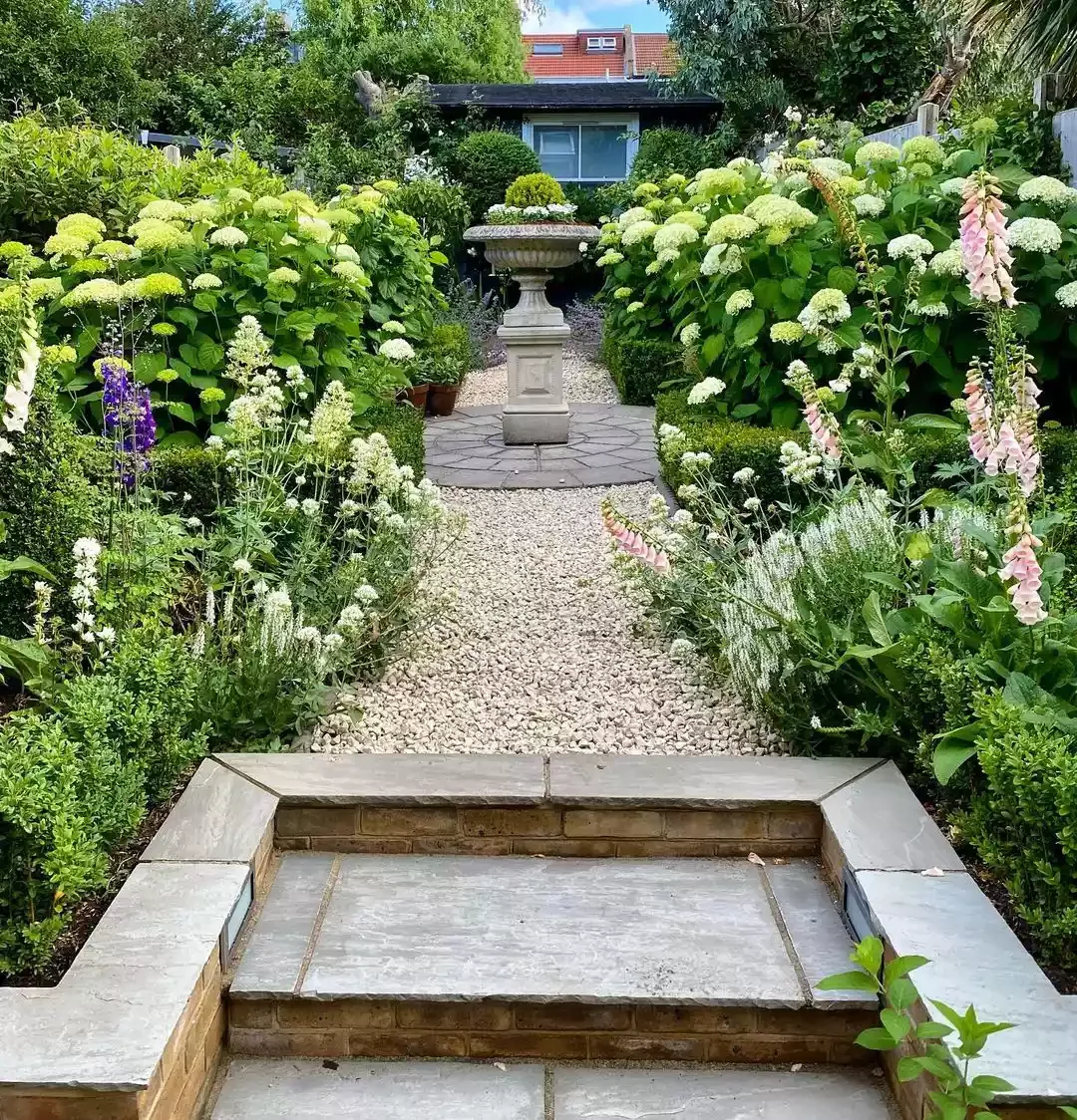 Pebble and Brick Walkway