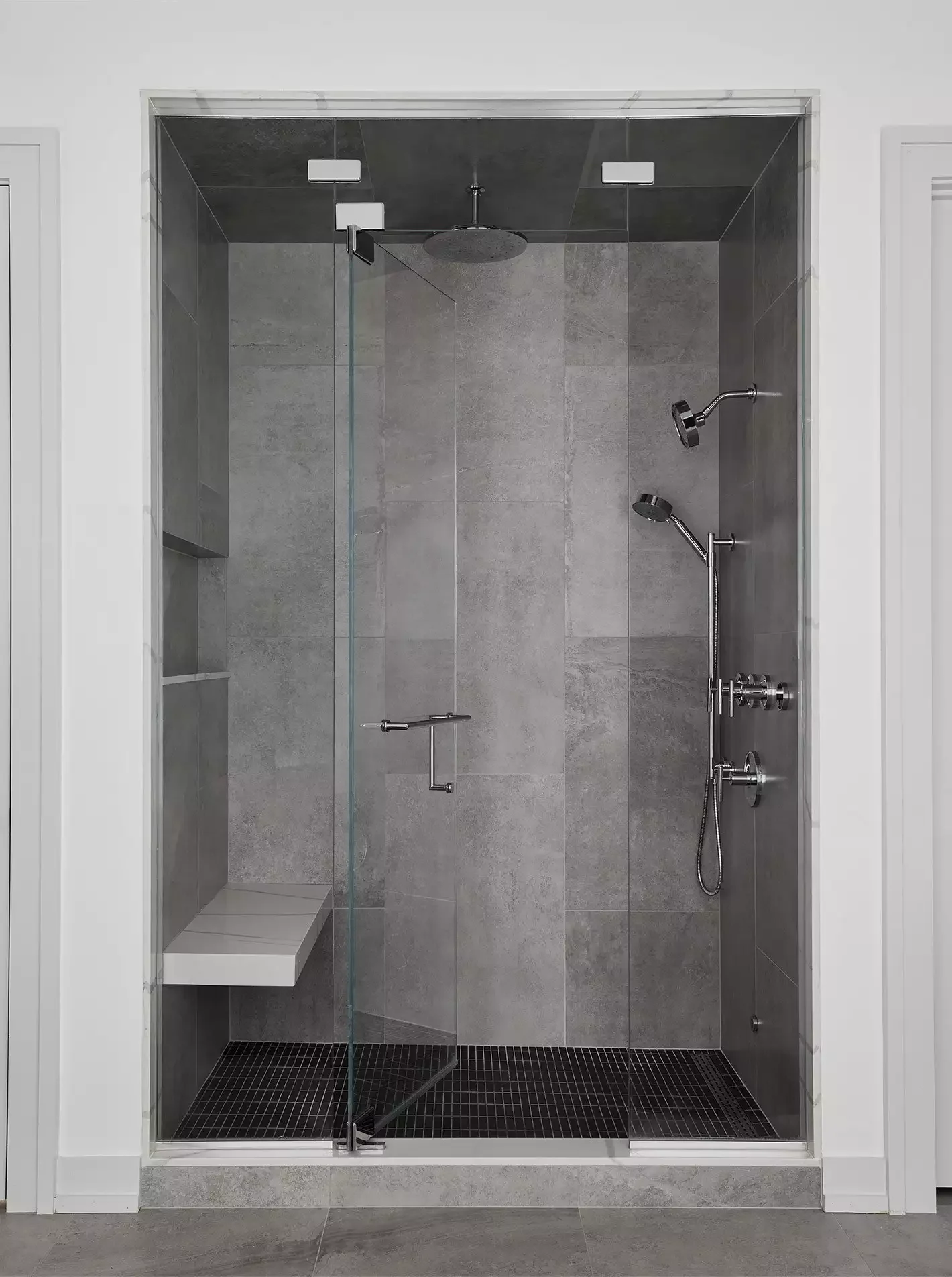 30 Stunning Walk-In Shower Tile Ideas to Transform Your Bathroom 19 Penny Tile Floor