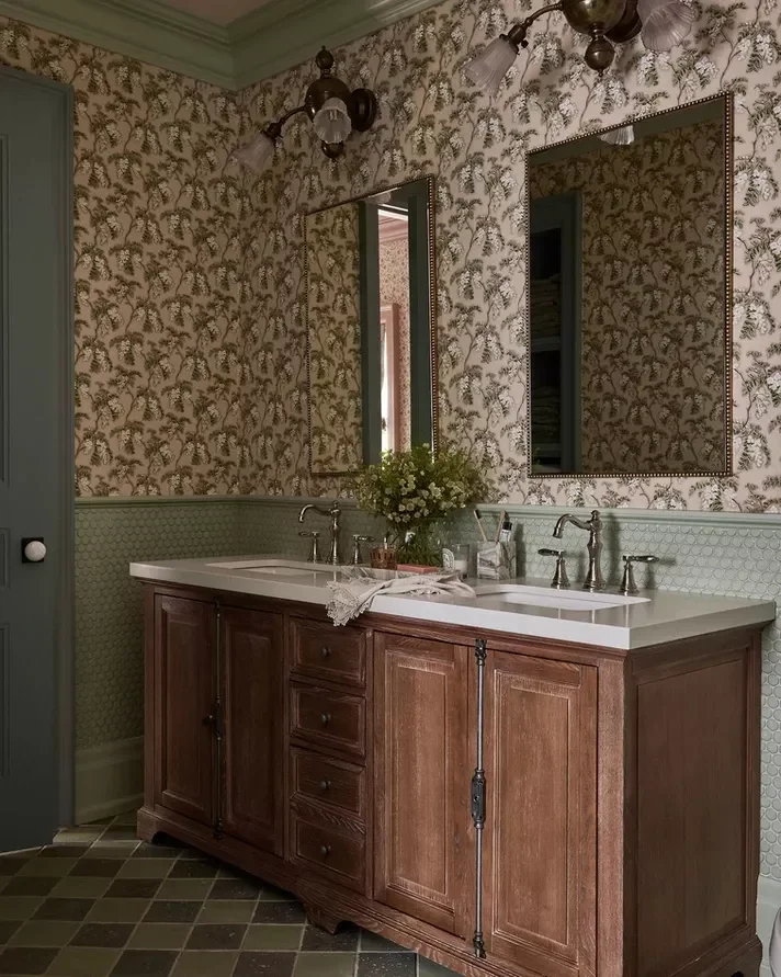 30 Stunning Bathroom Wainscoting Ideas That Transform Any Space 6 Penny Tile Wainscoting