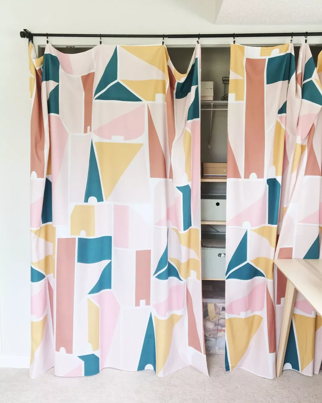 21 Gorgeous Closet Curtain Ideas That Instantly Hide Your Clutter Perk up Your Space With Pattern
