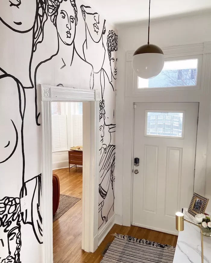 31 Brilliant Small Entryway Ideas That'll Make Your Space Feel Amazing Pick a Bold Wallpaper