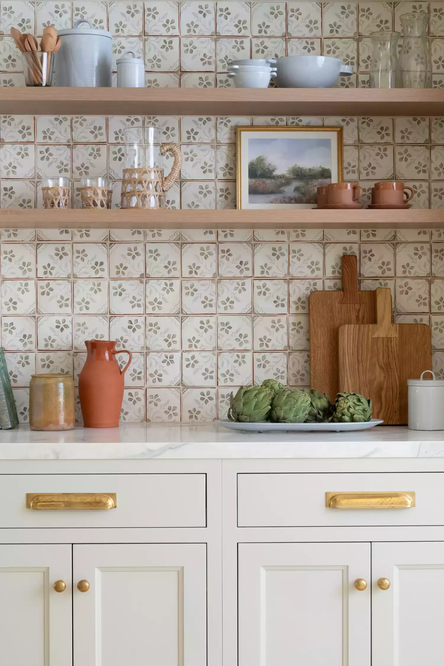 32 Modern Farmhouse Kitchen Ideas That'll Transform Your Cooking Space Pick a Cute Backsplash