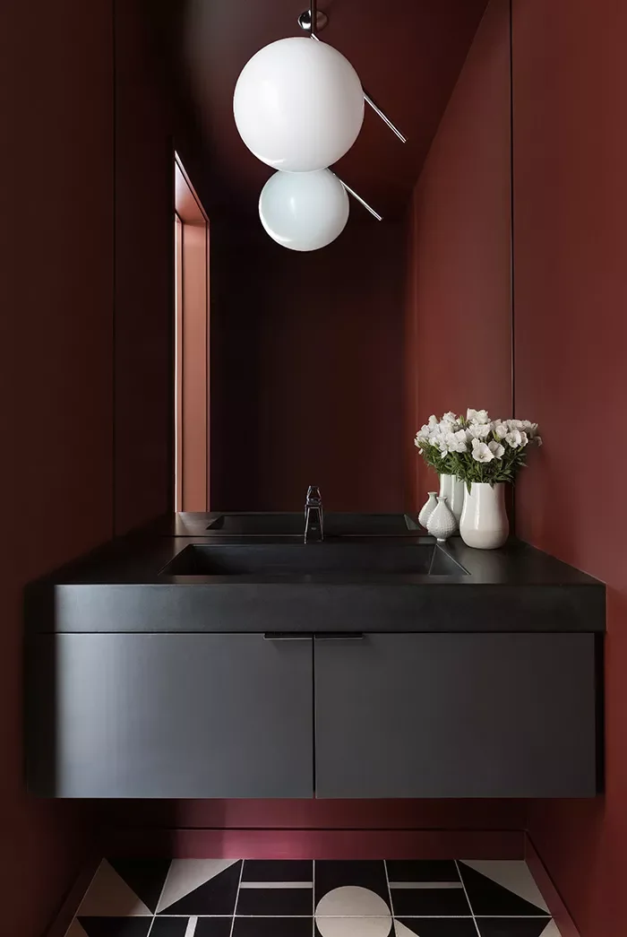 43 Stunning Powder Room Design Ideas to Transform Your Half Bath 6 Pick a Moody Palette