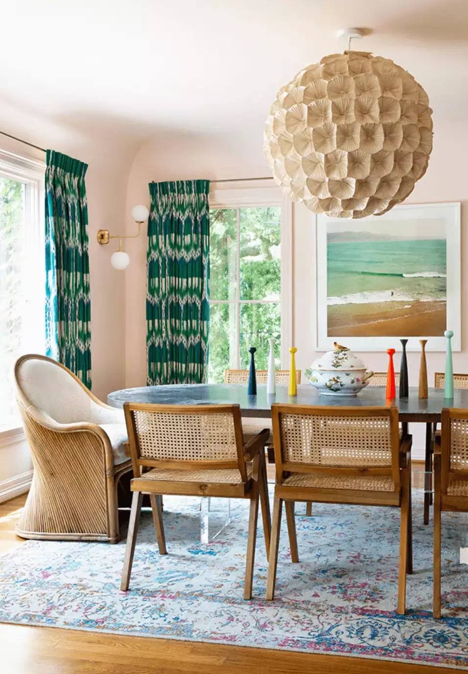 35 Beautiful Dining Room Rug Ideas That Will Transform Your Space 28 Pick a Vibrant Rug