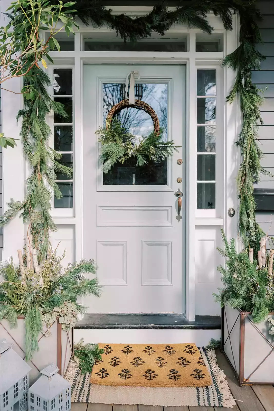 75 Stunning DIY Holiday Wreath Ideas to Transform Every Space in Your Home 72 Pine Branch Door Wreath